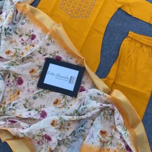 রেডিমেট থ্রি পিস [MUSTARD CLR]